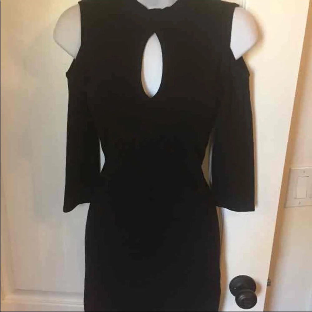 NWT Black Bebe  Dress w/Shoulders Cutout